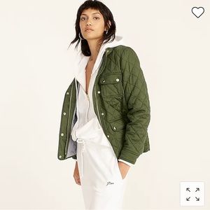 J Crew Quilted Field Jacket SM